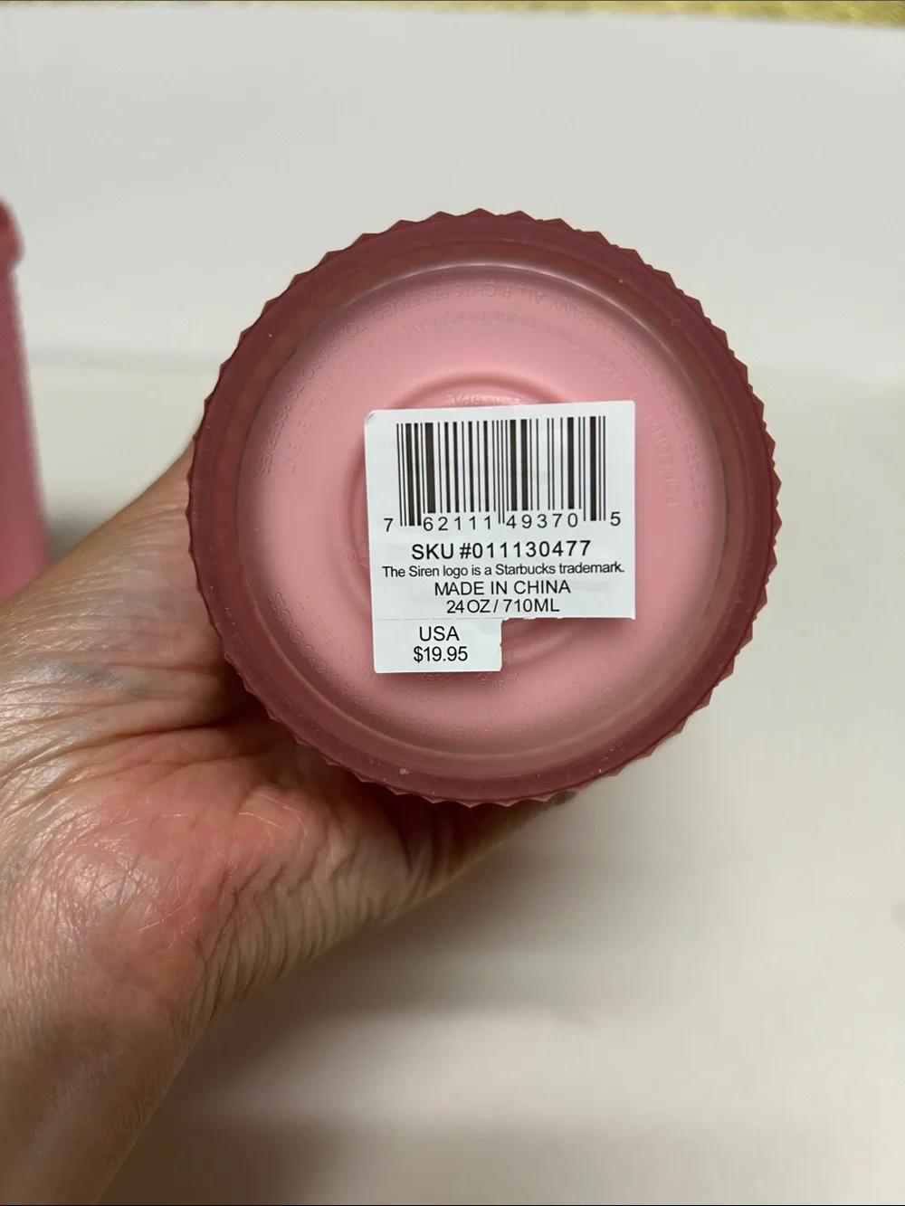 Bundle of 2 Starbucks Matte Pink Studded Reusable Tumbler Set with Straws